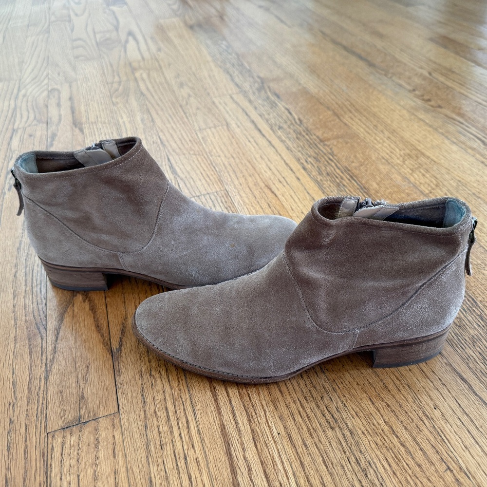 PAUL GREEN TAN SUEDE BOOTIES